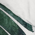 Banana Leaf Watercolor Painting, Tropical Nature Botanical Palm Illustration Bohemian Minimal Luxe Comforter Gallery Image 4