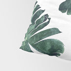 Banana Leaf Watercolor Painting, Tropical Nature Botanical Palm Illustration Bohemian Minimal Luxe Pillow Sham Gallery Image 4
