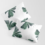 Banana Leaf Watercolor Painting, Tropical Nature Botanical Palm Illustration Bohemian Minimal Luxe Pillow Sham Gallery Image 3