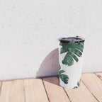 Banana Leaf Watercolor Painting, Tropical Nature Botanical Palm Illustration Bohemian Minimal Luxe Travel Mug Gallery Image 4