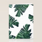Banana Leaf Watercolor Painting, Tropical Nature Botanical Palm Illustration Bohemian Minimal Luxe Stationery Card Gallery Image 2