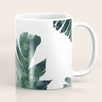 Banana Leaf Watercolor Painting, Tropical Nature Botanical Palm Illustration Bohemian Minimal Luxe Coffee Mug Gallery Image 1