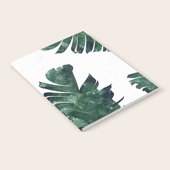 Banana Leaf Watercolor Painting, Tropical Nature Botanical Palm Illustration Bohemian Minimal Luxe Notebook Gallery Image 2