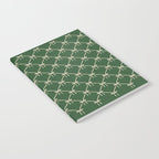 Bows & Ribbons Pattern XXV Dark Forest Green Notebook Gallery Image 2