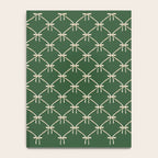 Bows & Ribbons Pattern XXV Dark Forest Green Notebook Gallery Image 4