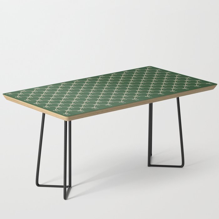 Bows & Ribbons Pattern XXV Dark Forest Green Coffee Table Gallery Image 1