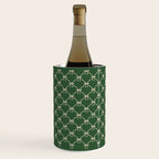 Bows & Ribbons Pattern XXV Dark Forest Green Wine Chiller Gallery Image 1