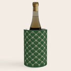 Bows & Ribbons Pattern XXV Dark Forest Green Wine Chiller Gallery Image 2