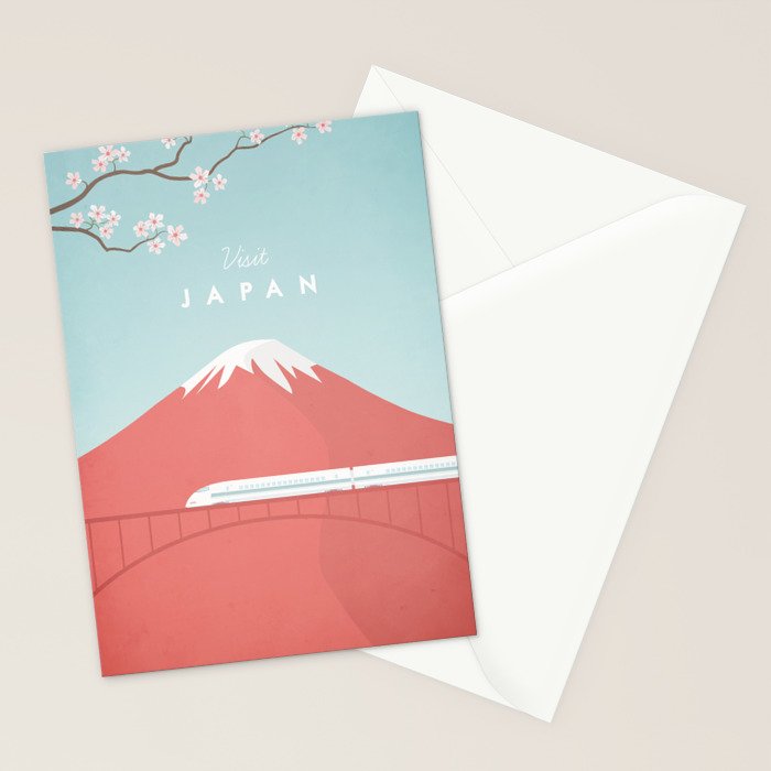 Vintage Japan Travel Poster Stationery Card Gallery Image 2