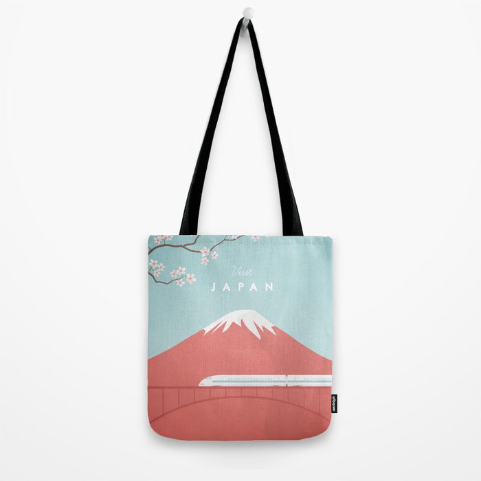 Vintage Japan Travel Poster Tote Bag Gallery Image 2