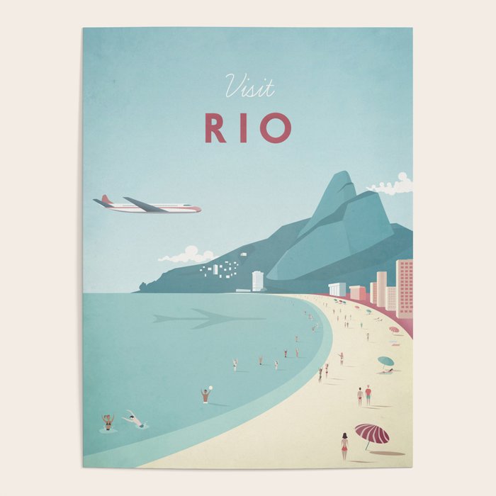 Vintage Rio Travel Poster Poster Gallery Image 1