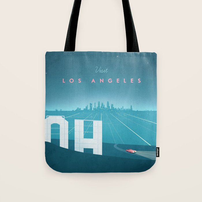 Vintage Los Angeles Travel Poster Tote Bag Gallery Image 1