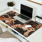 LEOPARD AND FLORAL NIGHT PATTERN Desk Mat Gallery Image 2