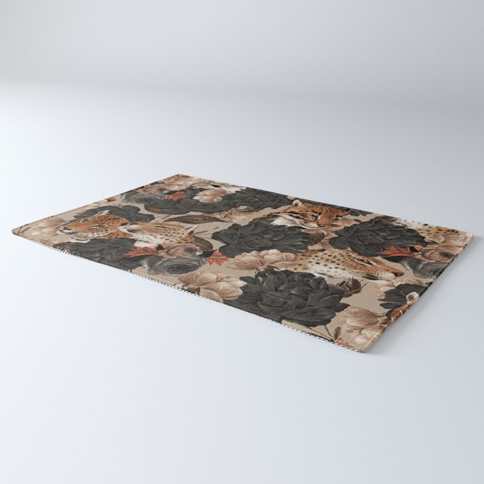 LEOPARD AND FLORAL NIGHT PATTERN Rug Gallery Image 3