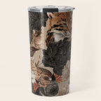 LEOPARD AND FLORAL NIGHT PATTERN Travel Mug Gallery Image 1
