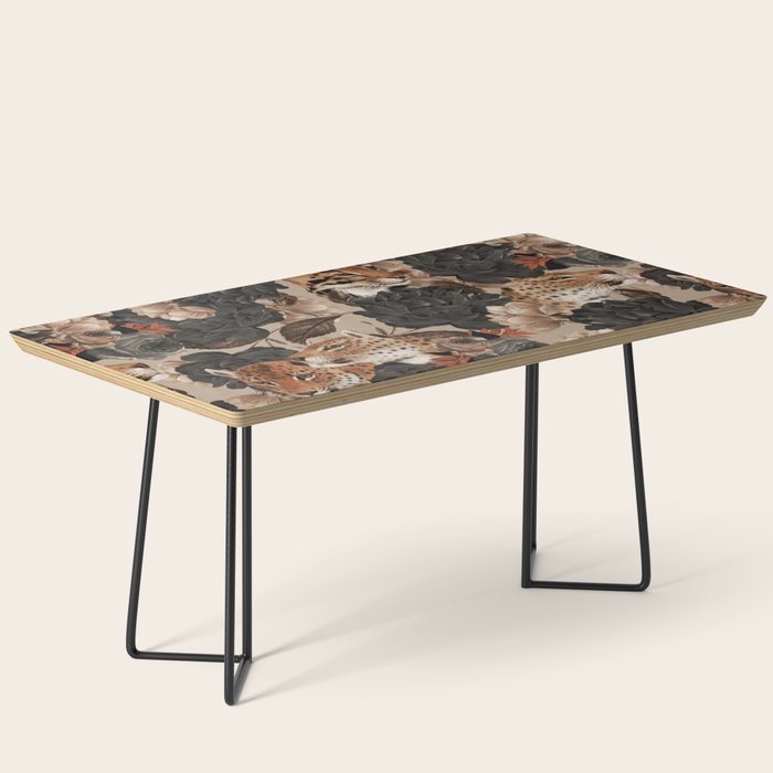 LEOPARD AND FLORAL NIGHT PATTERN Coffee Table Gallery Image 1