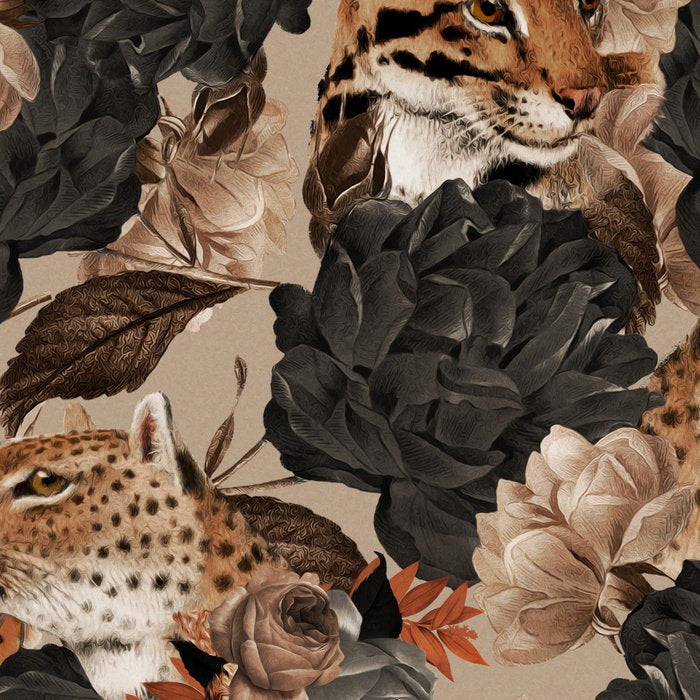 LEOPARD AND FLORAL NIGHT PATTERN Coffee Mug Gallery Image 2