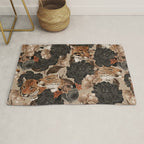 LEOPARD AND FLORAL NIGHT PATTERN Rug Gallery Image 1