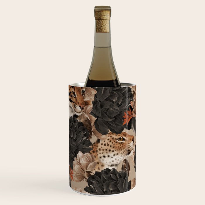 LEOPARD AND FLORAL NIGHT PATTERN Wine Chiller Gallery Image 3