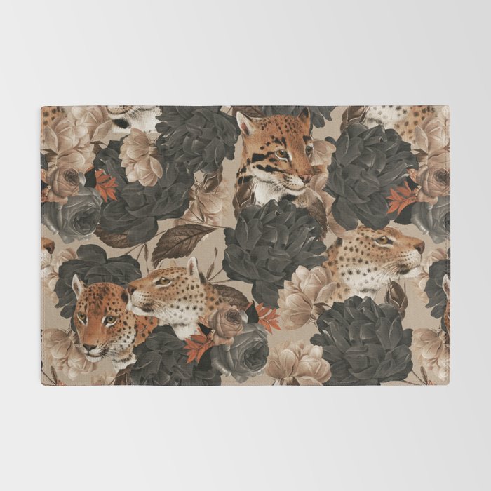 LEOPARD AND FLORAL NIGHT PATTERN Rug Gallery Image 2
