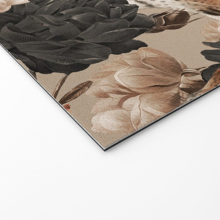 LEOPARD AND FLORAL NIGHT PATTERN Welcome Mat Gallery Image 2