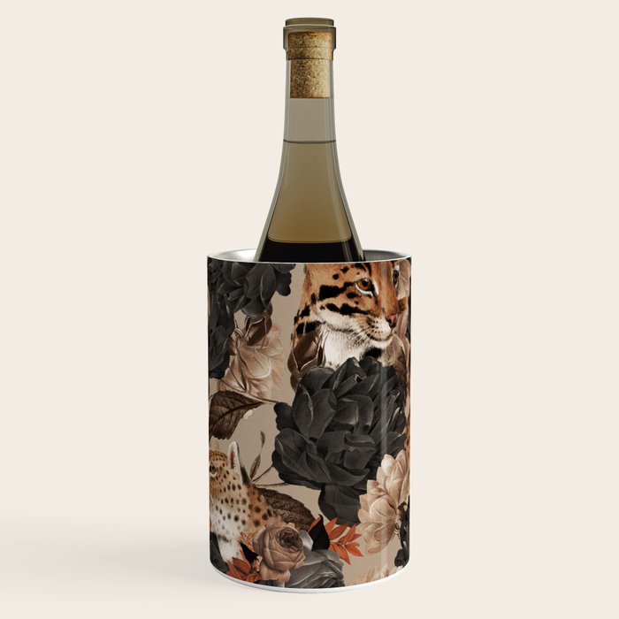LEOPARD AND FLORAL NIGHT PATTERN Wine Chiller Gallery Image 1