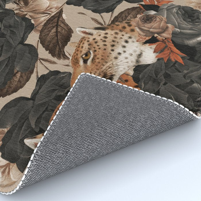 LEOPARD AND FLORAL NIGHT PATTERN Rug Gallery Image 4