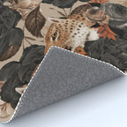 LEOPARD AND FLORAL NIGHT PATTERN Rug Gallery Image 4