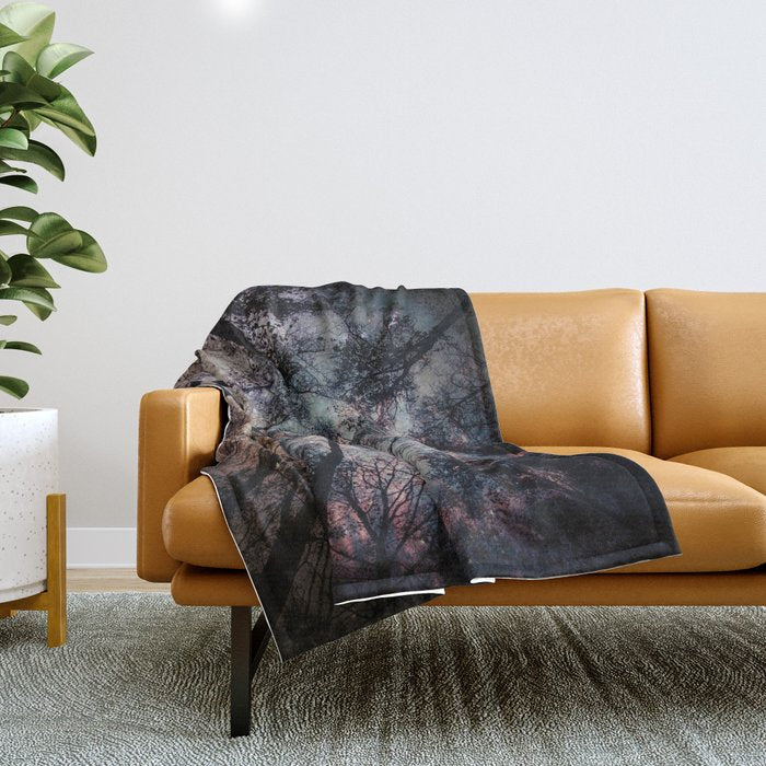 Starry Sky in the Forest Throw Blanket Gallery Image 1