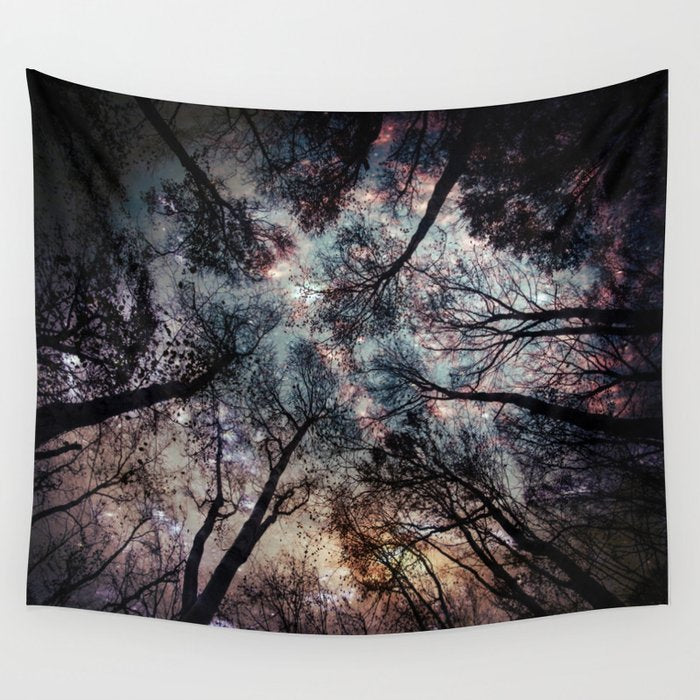 Starry Sky in the Forest Wall Tapestry Gallery Image 1
