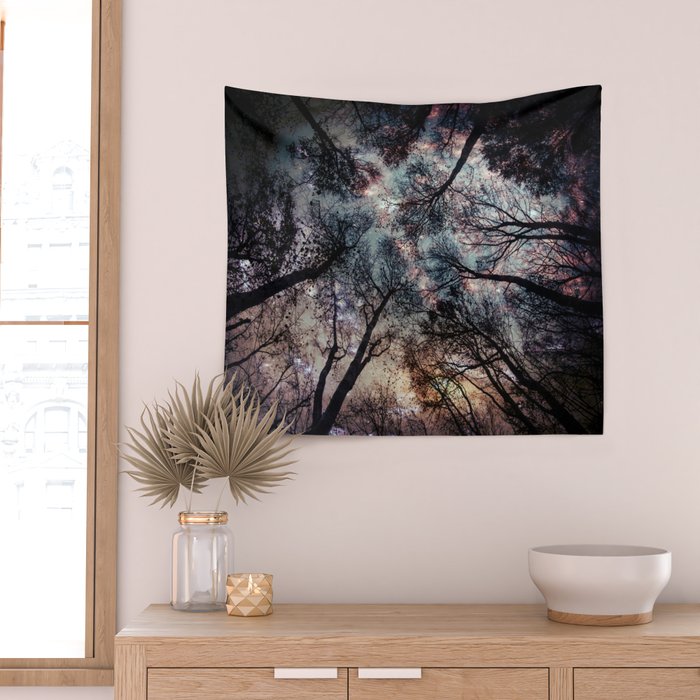 Starry Sky in the Forest Wall Tapestry Gallery Image 2