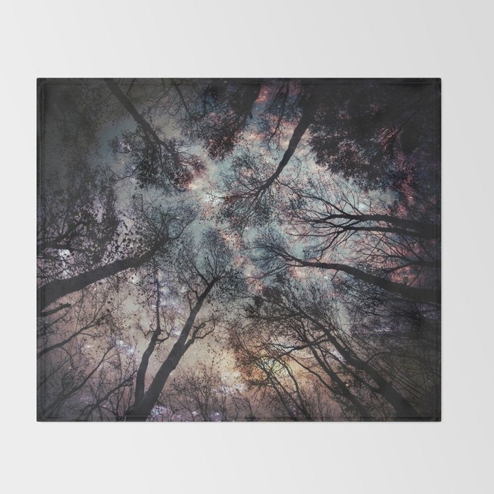 Starry Sky in the Forest Throw Blanket Gallery Image 2