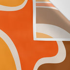 Copacetic Retro Abstract Pattern in 70s Brown Orange Beige Wall Tapestry Gallery Image 3