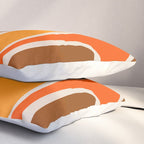Copacetic Retro Abstract Pattern in 70s Brown Orange Beige Pillow Sham Gallery Image 3
