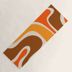 Copacetic Retro Abstract Pattern in 70s Brown Orange Beige Yoga Mat Gallery Image 1