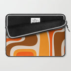 Copacetic Retro Abstract Pattern in 70s Brown Orange Beige Laptop Sleeve Gallery Image 2