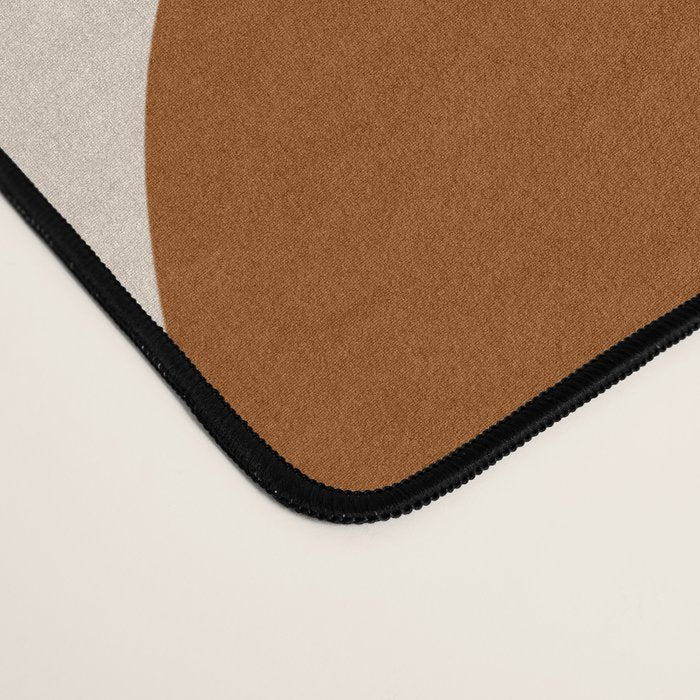 Copacetic Retro Abstract Pattern in 70s Brown Orange Beige Desk Mat Gallery Image 4