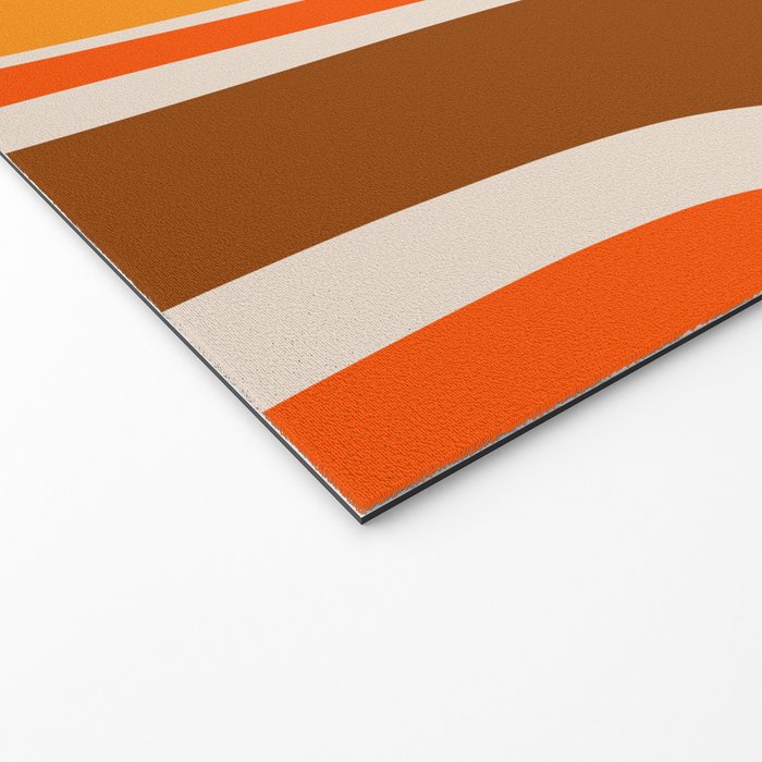 Copacetic Retro Abstract Pattern in 70s Brown Orange Beige Welcome Mat Gallery Image 2