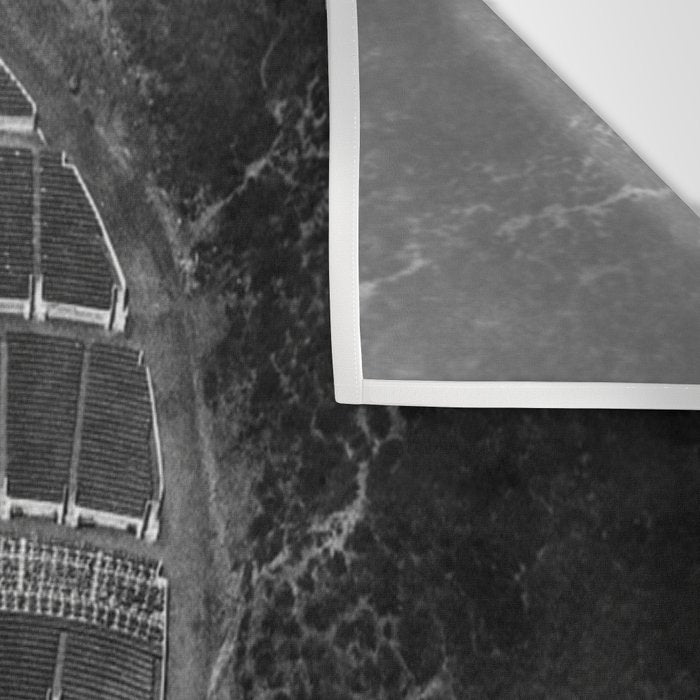 Hollywood Bowl aerial vintage, Los Angeles, California black and white photograph / photography Wall Tapestry Gallery Image 3