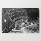 Hollywood Bowl aerial vintage, Los Angeles, California black and white photograph / photography Cutting Board Gallery Image 1
