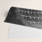 Hollywood Bowl aerial vintage, Los Angeles, California black and white photograph / photography Wrapping Paper Gallery Image 2