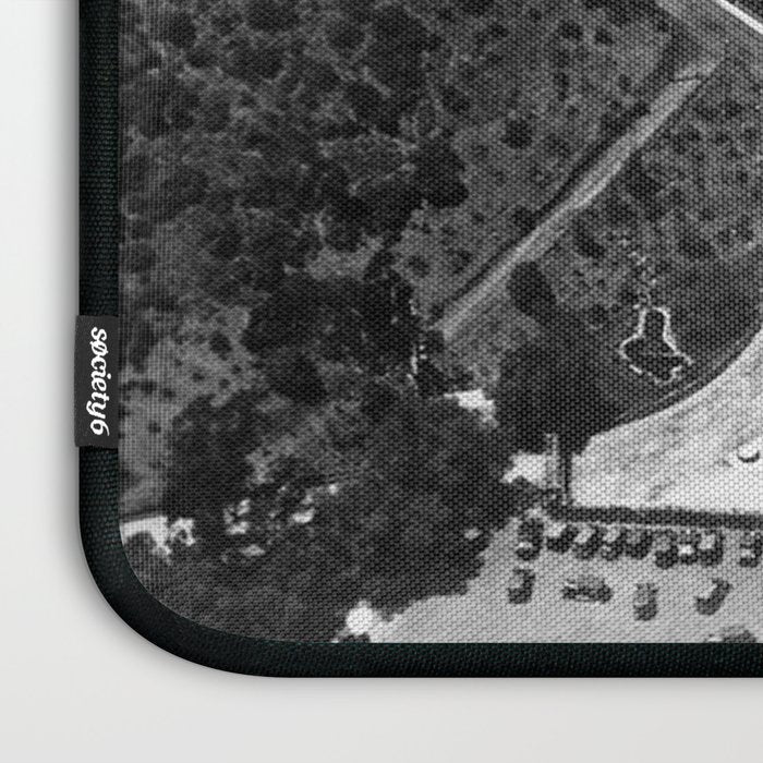 Hollywood Bowl aerial vintage, Los Angeles, California black and white photograph / photography Laptop Sleeve Gallery Image 3