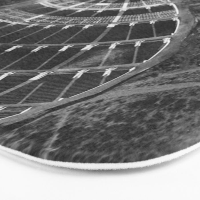 Hollywood Bowl aerial vintage, Los Angeles, California black and white photograph / photography Bath Mat Gallery Image 3
