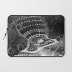 Hollywood Bowl aerial vintage, Los Angeles, California black and white photograph / photography Laptop Sleeve Gallery Image 1