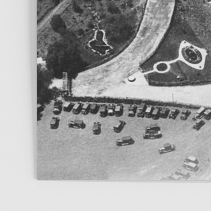 Hollywood Bowl aerial vintage, Los Angeles, California black and white photograph / photography Poster Gallery Image 3
