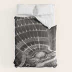 Hollywood Bowl aerial vintage, Los Angeles, California black and white photograph / photography Duvet Cover Gallery Image 6