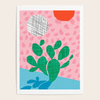 Lampin' - memphis throwback style retro neon cactus desert palm springs california southwest hipster Poster Gallery Image 4