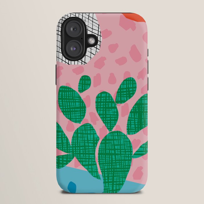 Lampin' - memphis throwback style retro neon cactus desert palm springs california southwest hipster iPhone Case Gallery Image 10