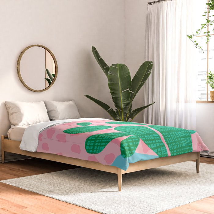 Lampin' - memphis throwback style retro neon cactus desert palm springs california southwest hipster Comforter Gallery Image 2