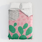 Lampin' - memphis throwback style retro neon cactus desert palm springs california southwest hipster Comforter Gallery Image 6